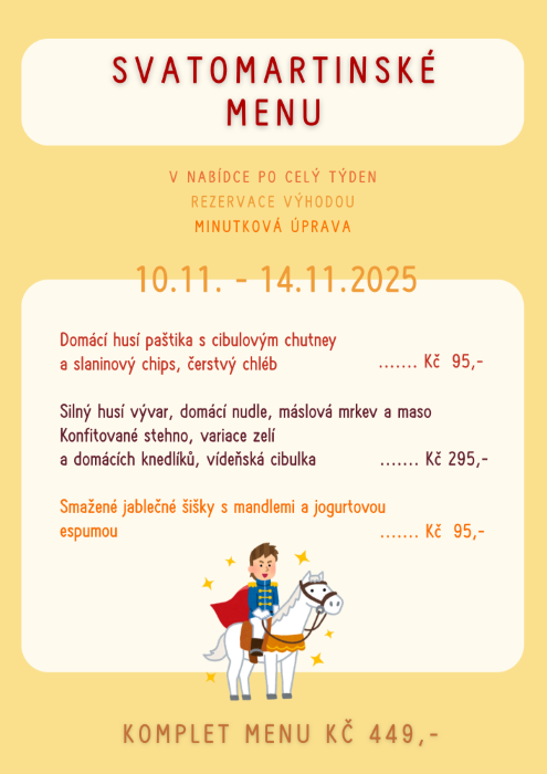 svatomartinské menu 2025